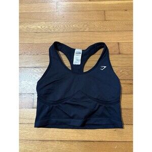 Gymshark Size L Adapt Seamless Crop Tank Navy Blue